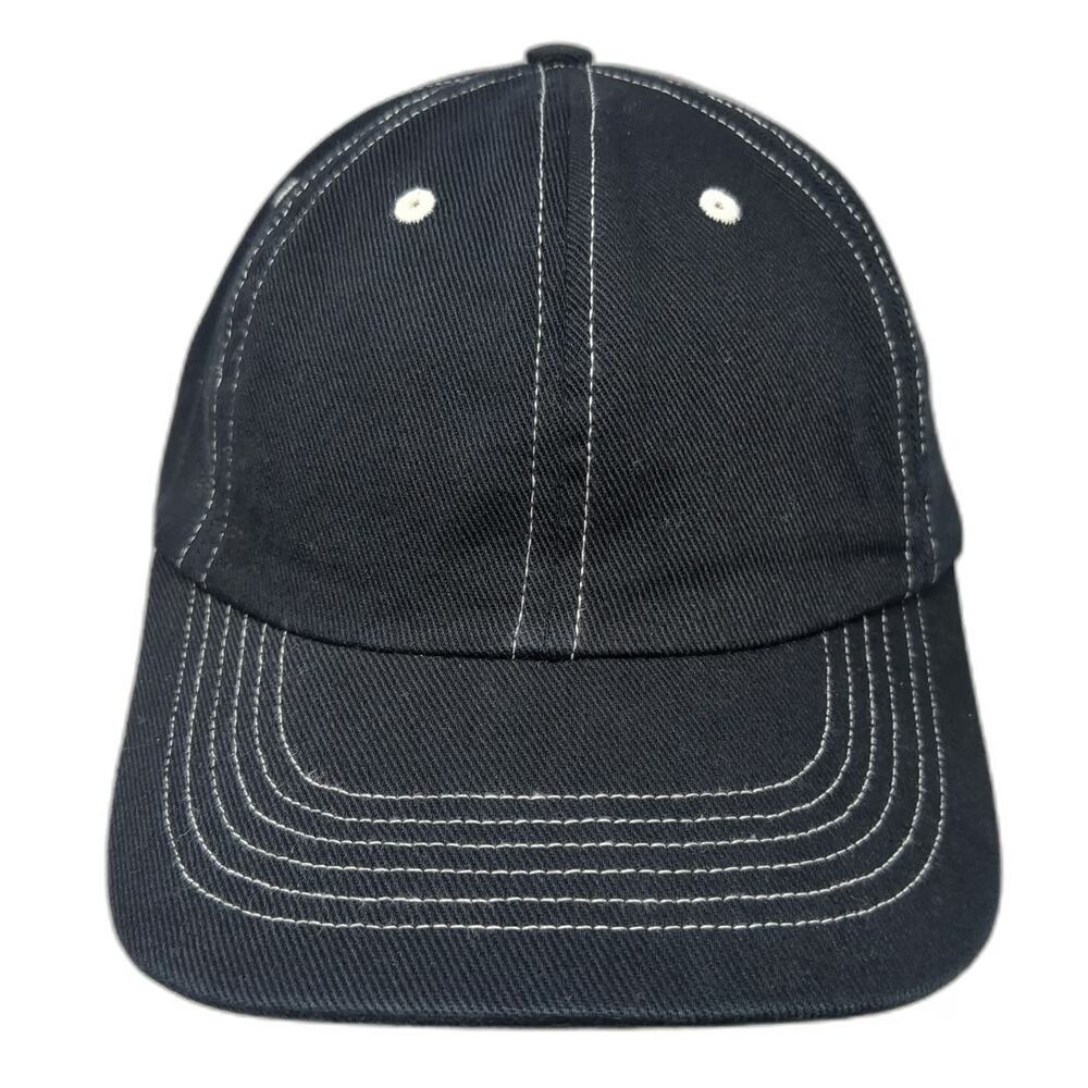 Noah Baseball Cap Black One Size Contrast Stitching Side Logo Made in USA Hat